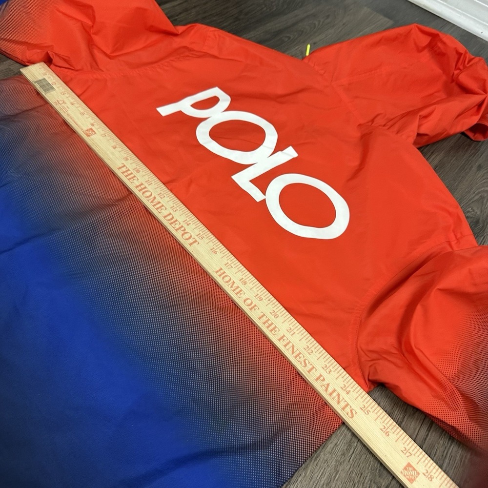 Polo Ralph Lauren Ombre Lightweight Pullover Jacket Mens Size Large Orange Blue - Picture 7 of 7